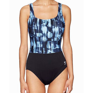 TYR DuraFast Elite Tremiti Scoop Neck ControlFit 1pc Swimsuit Black Size 8 $80